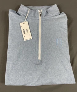 Straight Down Golf Pullover Womens Chest Logo 1/4 Zip Large Blue RVA MSRP $108 - Picture 1 of 5