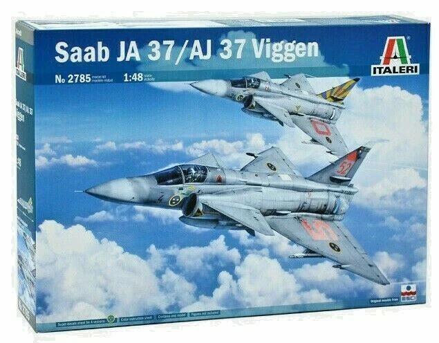 ITALERI 1:48 KIT AEREO SAAB JA 37/ AJ 37 VIGGEN  LUNGHEZZA 34,2 cm ART 2785 - Immagine 1 di 1