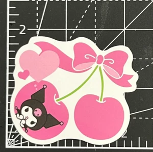 Kuromi In Cherries Love - Vinyl Decal Sanrio Sticker Bomb Notebook KAWAII Fun - Picture 1 of 5