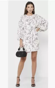 New Ted Baker White Gilliie Floral Sash Tie Dress Size 6 (US 16) - Picture 1 of 5