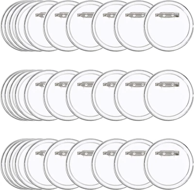 50PCS Buttons Selber Machen Ohne Buttonmaschine Transparente DIY Ansteckbuttons  - Bild 1 von 4