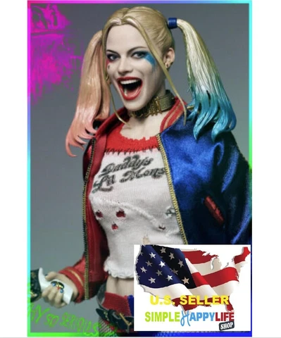 1/6 Harley Quinn head Suicide Squad for hot toys Phicen 12" figure ❶USA ❶ Cover