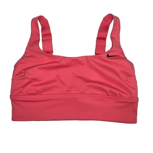 Nike Sport Bra Women's Size M Pink Coral Adjustable Strap Missing Pads - Picture 1 of 11