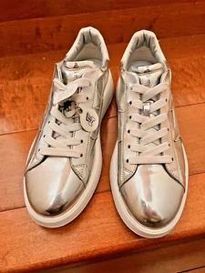 Brand New Hogan Rebel H564 Sneakers Silver (mirror effect) Shoes Women US9 EU39 - Picture 1 of 9