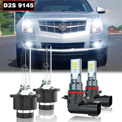 For Cadillac SRX 2010-2016 Front HID Headlight Hi/Lo Beam Fog Light Bulbs Qty 4 - Image 1 of 4