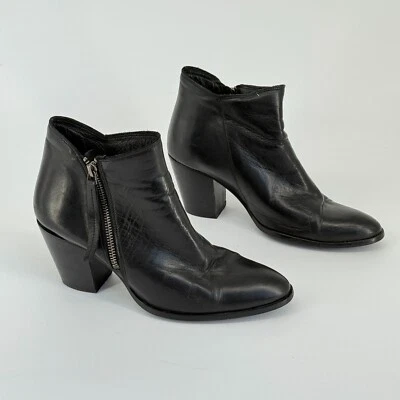 Carl Scarpa Mujer Cuero Botines Talla 39 EE. UU. 8.5 Tacón Cremallera Italia Grunge Foto 1 de 4