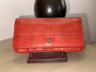 New HARBOR 2nd Luja Chili Red leather bifold credit card wallet