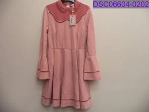 NWT DIRTY FROM HANDLING Ted Baker Ladder Lace Skater Dress Pink Size 2 - Picture 1 of 7