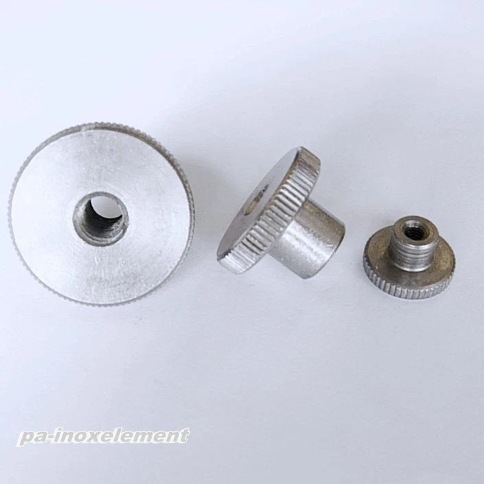 S P Dadi zigrinati forma alta DIN 466 A1 acciaio inox VA M3 M4 M5 M6 M8