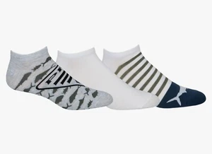 Columbia PFG USA No Show Socks 3 Pack Size 6-12 White Gray - Picture 1 of 3