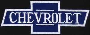 Vintage uniform patch CHEVROLET large size die cut bow tie new old stock n-mint+ - Picture 1 of 3