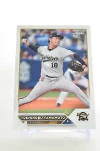 YOSHINOBU YAMAMOTO 2023 TOPPS Chrome NPB Orix Buffaloes Silver - Picture 1 of 19