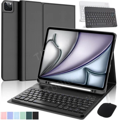 OMATOP For iPad Air 13" inch M3 2025 / M2 2024 Smart Case with Bluetooth Keyboard Mouse