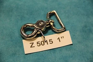 1" Abzugsschnapper NICKEL pl. Scheren Karabinerhaken Z5015 Hundeleinen Geschirr Gurte Neu - Bild 1 von 5