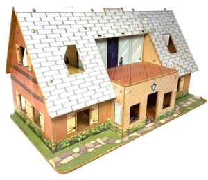 VINTAGE PARTICLE BOARD DOLL HOUSE,FIBER,TWO STORY,BRUMBERGER CONTEMPORARY?GIFT:) - Picture 1 of 15