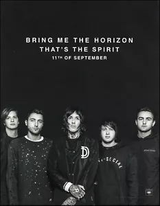 Bring Me The Horizon 2015 That's The Spirit anuncio 8 x 11 impresión publicitaria - Imagen 1 de 3