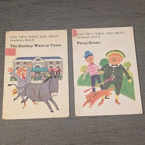 x2 Vintage The Donkey Went To Town Percy Green 80s One Two Three And Away Rare - Picture 1 of 11