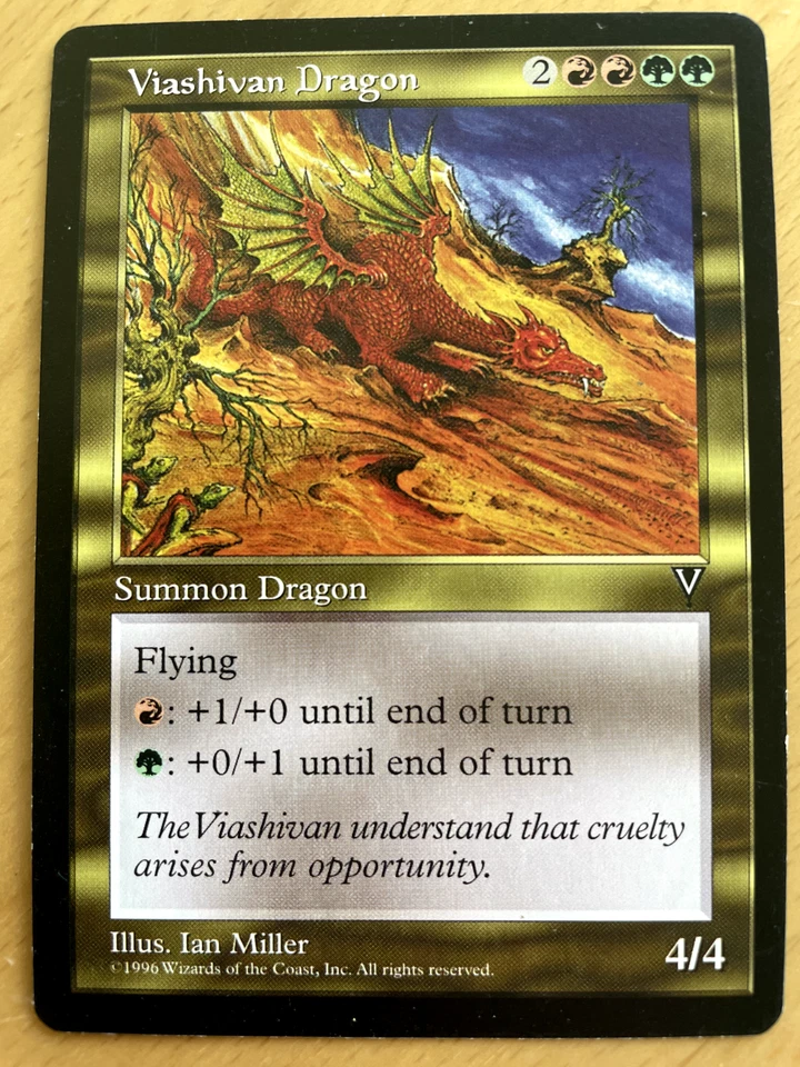 Viashivan Dragon  (Visions), Magic Karte MtG, Drache Vintage Kult - Bild 1 von 1