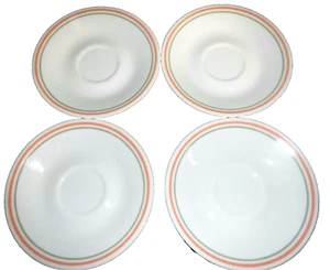 4 Corelle PEACH FLORAL Saucers Plates Retired 1991 - Picture 1 of 2