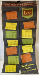 Vintage Calendar Blue Jeans Day 1973 - Large 32 x 15 - Rare - Denim Day - Picture 1 of 7