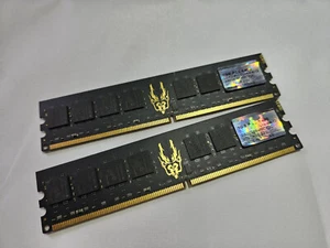 ✔️GEIL BLACK DRAGON GB22GB6400C4DC PC2-6400 2GB KIT (2 X 1GB) RAM MEMORY - Picture 1 of 7
