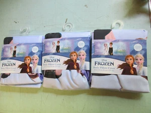 LOTE DE 3 Fundas de Almohada Corporal CONGELADAS Super Soft 20 " X 54 " Anna Elsa w Castle UL3 - Imagen 1 de 3