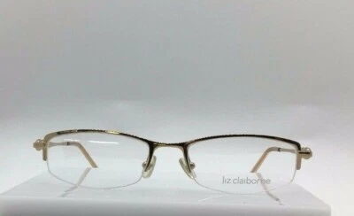 Liz Claiborne L320 Dorado CW8 Semi Borde Metal Anteojos Marco 53-18-135 Nuevo Foto 1 de 4