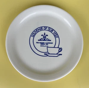 Homer Laughlin "Souvenir of our Visit" Plate ~ Newell WV ~ Blue on White China - Picture 1 of 3