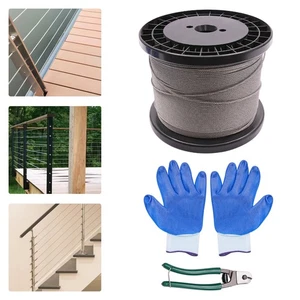 1100FT 1/8" T316 Stainless Steel Wire Rope Aircraft Cable Deck Railing 7x7strand - Picture 1 of 16