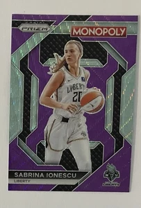 2014 Panini Prizm WNBA Monopoly Sabrina Ionescu Purple Parallel Insert Card - Picture 1 of 2