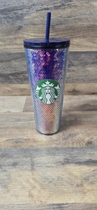 Starbucks Bedazzled Tumbler Cup Venti 24 oz w Lid & Straw Pre Owned - Picture 1 of 9