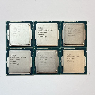 Lot of 6 Intel Core i5-4590 Processor (3.3 GHz, 4 Cores, LGA 1150) - SR1QJ - Image 1 of 2