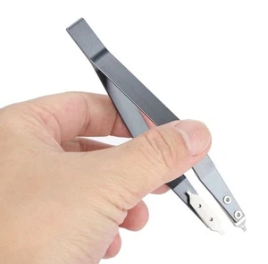 Premium Watch Repair Tool Spring Bar Remover Quality Metal V-Shaped Tweezer Grey - Picture 1 of 6