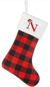 Medias de Navidad Senneny con inicial “N”, 20 pulgadas grandes - Imagen 1 de 4