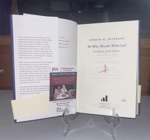 JORDAN B. PETERSON WE WHO WRESTLE GOD SIGNED AUTOGRAPH HC UK BOOK JSA CA44031 - Picture 1 of 5
