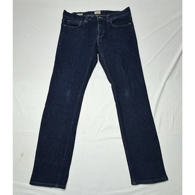 J. Pantalones de mezclilla Kurabo Crew para hombre estilo lavado oscuro 484 pierna cónica azul - talla 32x29,5 Foto 1 de 4