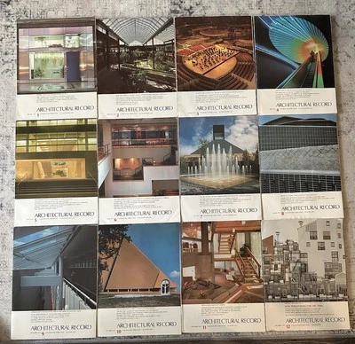 Architectural Record Magazine Vintage Lot of 12 from 1979 Volumes 1-12 Complete - Image 1 of 4