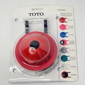 TOTO THU500S Replacement Flapper for Select 3 Inch Flush Valve Tanks Red 1 Pack - Picture 1 of 4