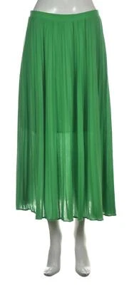 Chelsea & Violet Womens Skirt Size M Green Solid A-Line Mid Calf Rayon Casual - Image 1 of 4