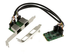 Carte MiniPCIe DUAL 2.5 GIGABIT LAN ETHERNET 1G 2.5G - Realtek RTL8125 - Photo 1/2