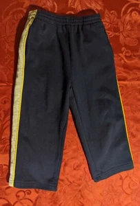 Boys Navy Blue/Gray/Yellow Striped Sweatpants in Size 4 - Picture 1 of 7