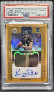 🔥🔥 Kenny Pickett 2022 Panini One Blue Auto RPA Patch RC Rookie/35 PSA 9 🔥🔥 - Imagen 1 de 3