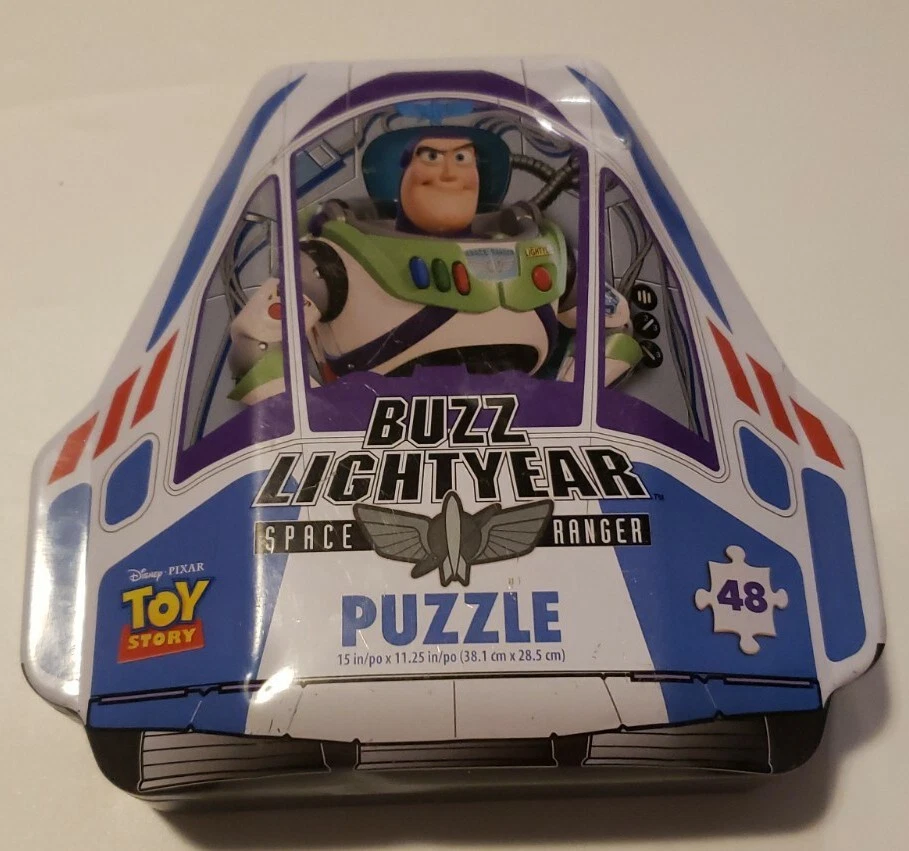 Disney Pixar Toy Story 4 Shaped Buzz Lightyear Tin With 48piece Surprise Puzzle