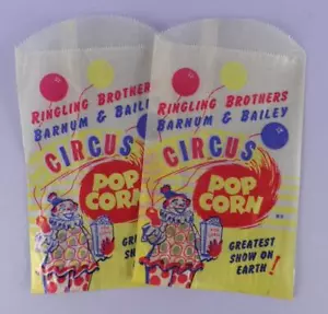 2 Ringling Brothers Barnum & Bailey Circus Pop Corn Bags - c1950s Unused Stock - Picture 1 of 1
