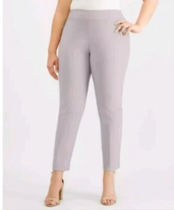 Jm Collection Plus Size Tummy Control Pull-on Slim-Leg Pants Lunar Grey SZ 18W - Picture 1 of 3