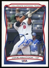 2010 Topps USA MIKIE MAHTOOK Signed Card TIGERS autograph rc AUTO