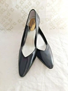Ros Hommerson Womens Black Leather Pumps Heels size 6M - Picture 1 of 6