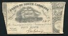 1862 50 Fifty Cents The State Of North Carolina Raleigh Nc Obsolete Note C