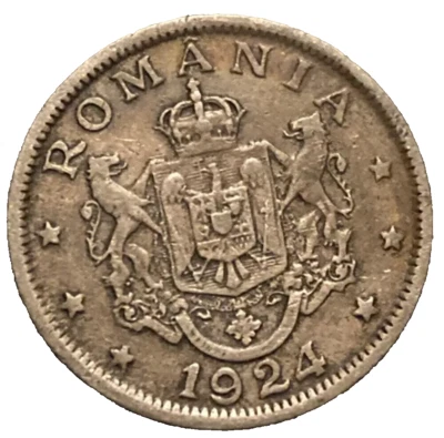 RUMANÍA 1924 - 2 Lei - Muy Hermosa Moneda Circulada De Colección Altamente Coleccionable Foto 1 de 2