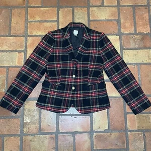 J. Crew Blazer Women’s 6 Stewart Tartan Plaid Wool-Blend School Office  Attire - Picture 1 of 17